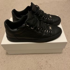 Black sneakers worn once